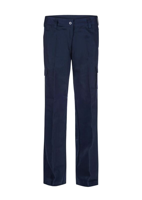LADIES MID WEIGHT CARGO COTTON DRILL TROUSER