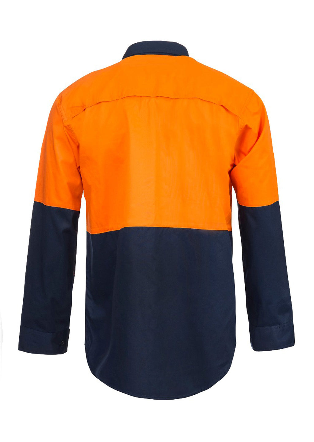 LIGHTWEIGHT HI VIS LONG SLEEVE VENTED COTTON DRILL SHIRT
