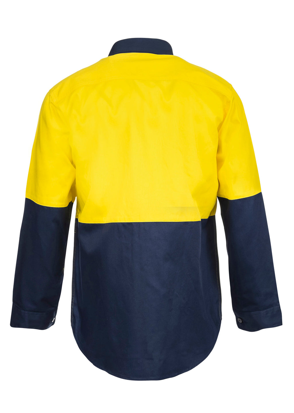 HI VIS LONG SLEEVE COTTON DRILL SHIRT