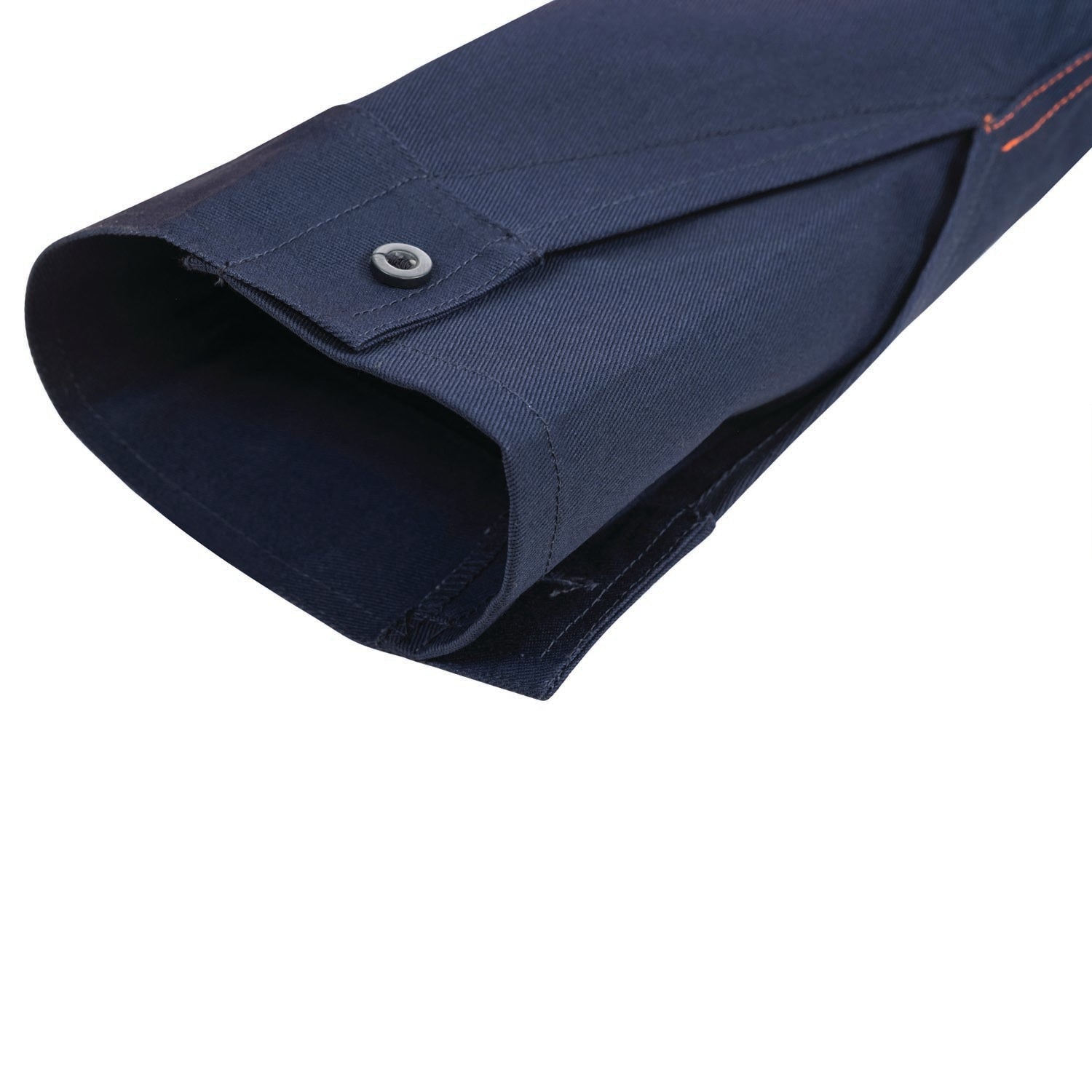 HEAVY DUTY HYBRID HI VIS CLOSED FRONT COTTON DRILL SHIRT WITH GUSSET SLEEVES
