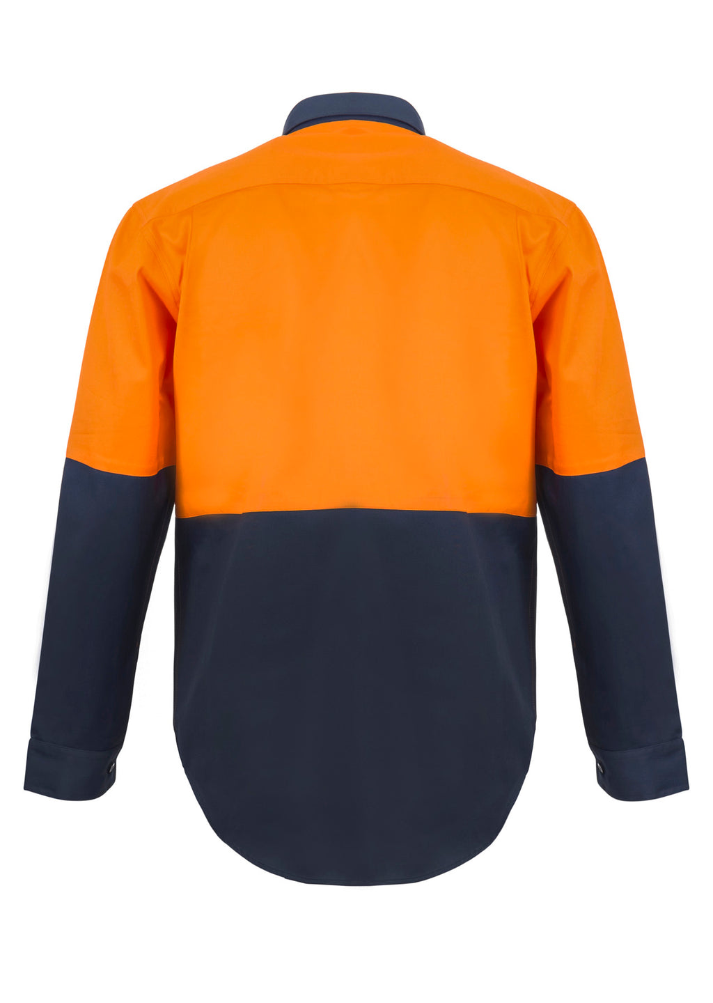 HI VIS CLOSED FRONT COTTON DRILL SHIRT WITH SEMI GUSSET SLEEVES