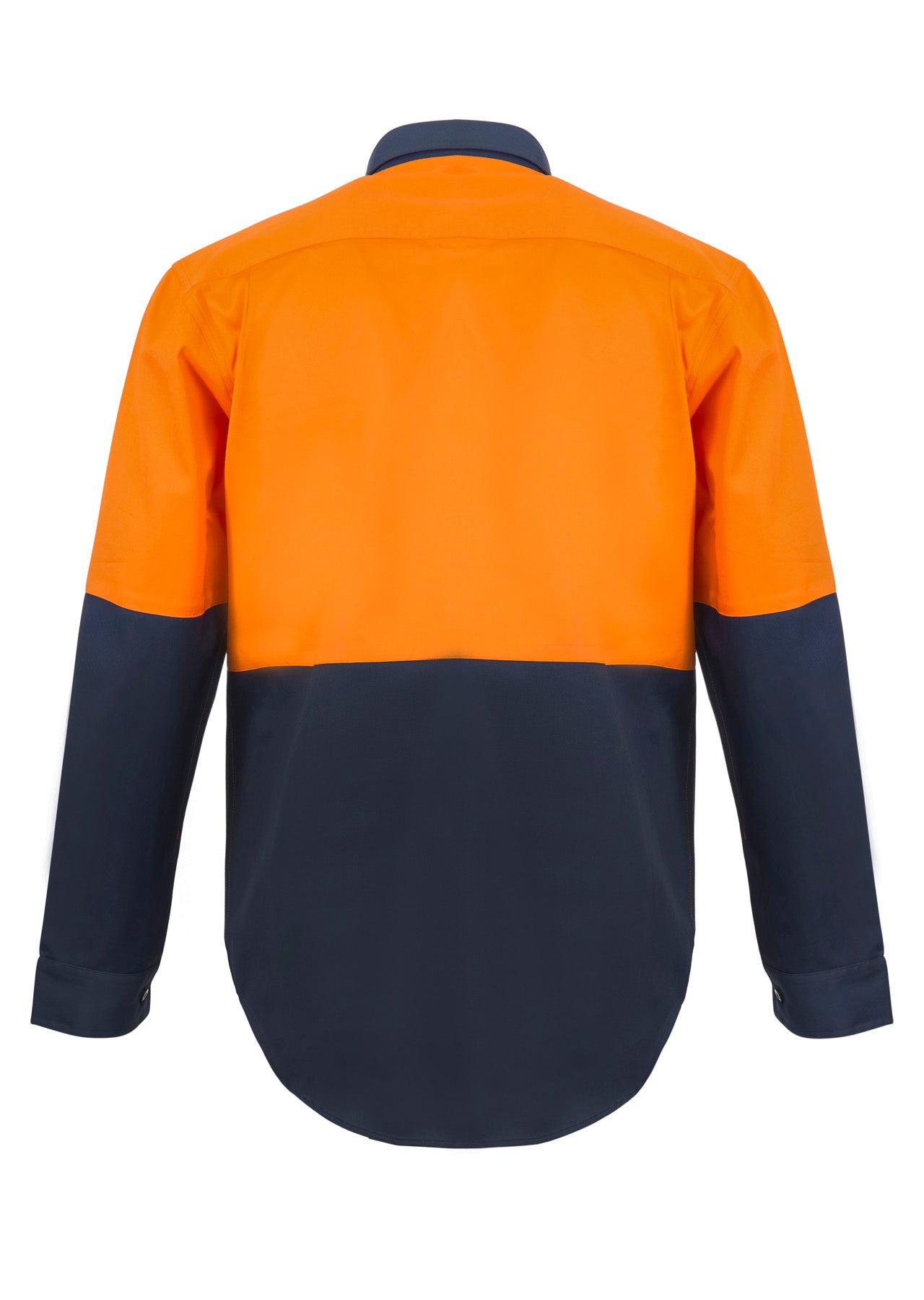 HI VIS CLOSED FRONT COTTON DRILL SHIRT WITH SEMI GUSSET SLEEVES