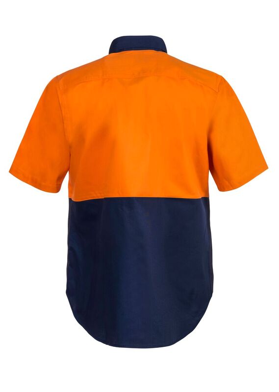 HI VIS SHORT SLEEVE COTTON DRILL SHIRT