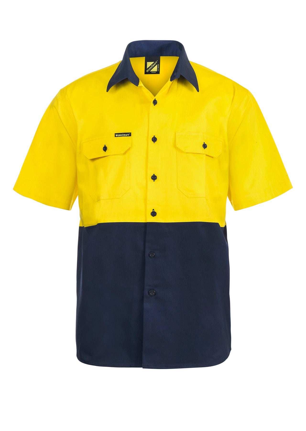 HI VIS SHORT SLEEVE COTTON DRILL SHIRT