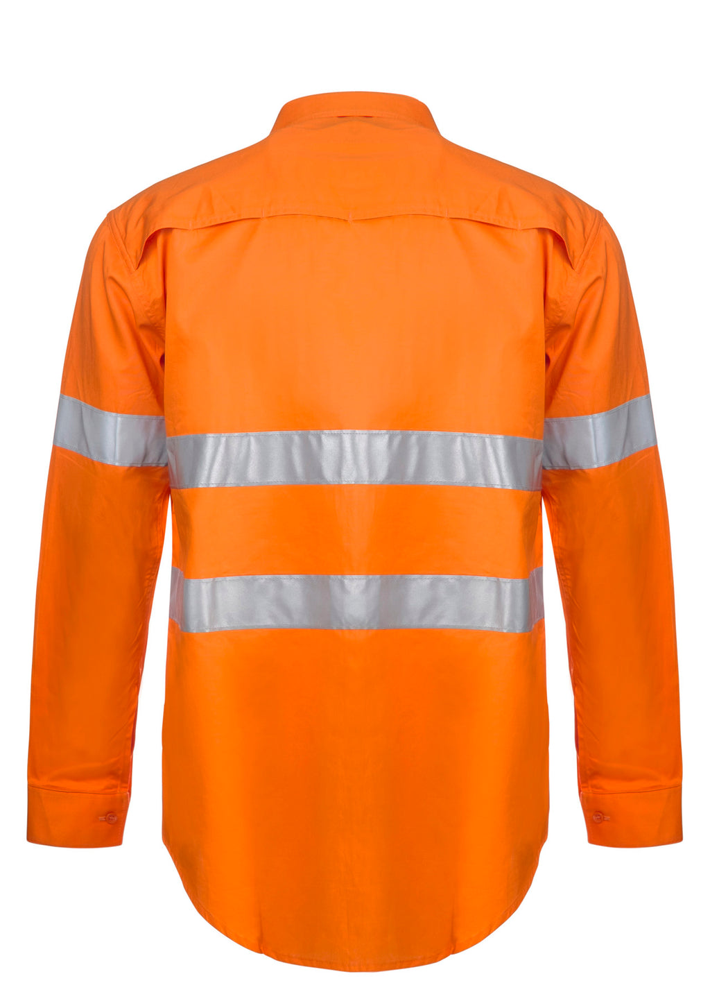 LIGHTWEIGHT HI VIS LONG SLEEVE VENTED COTTON DRILL REFLECTIVE SHIRT
