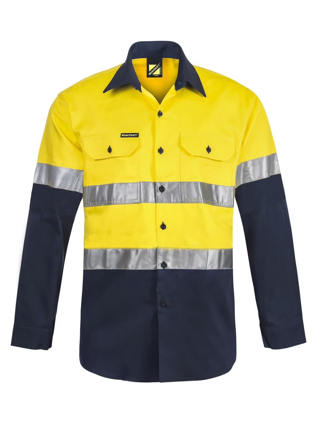 LIGHT WEIGHT HI VIS LONG SLEEVES VENTED COTTON DRILL REFLECTIVE SHIRT