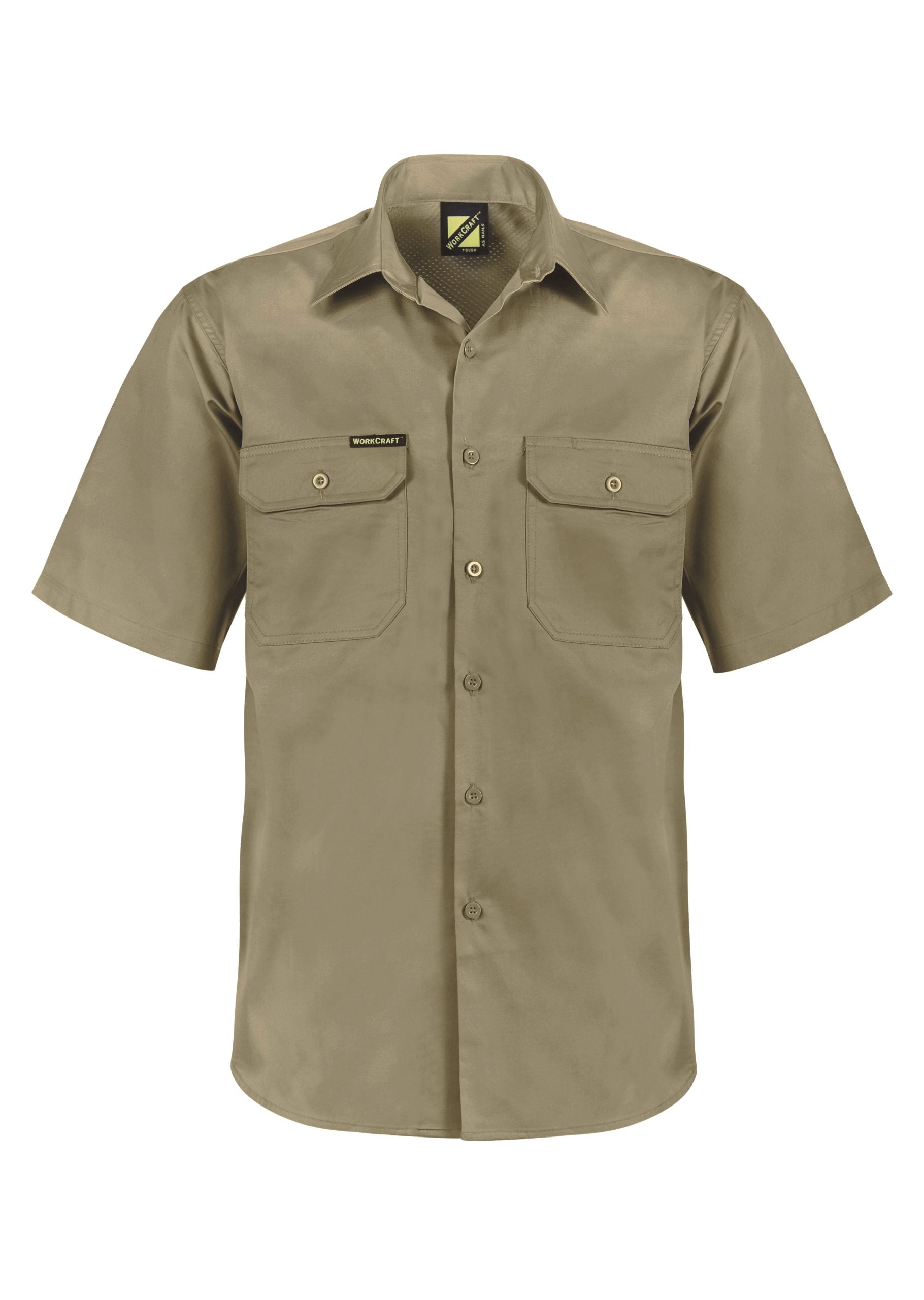LIGHTWEIGHT SHORT SLEEVE VENTED COTTON DRILL SHIRT