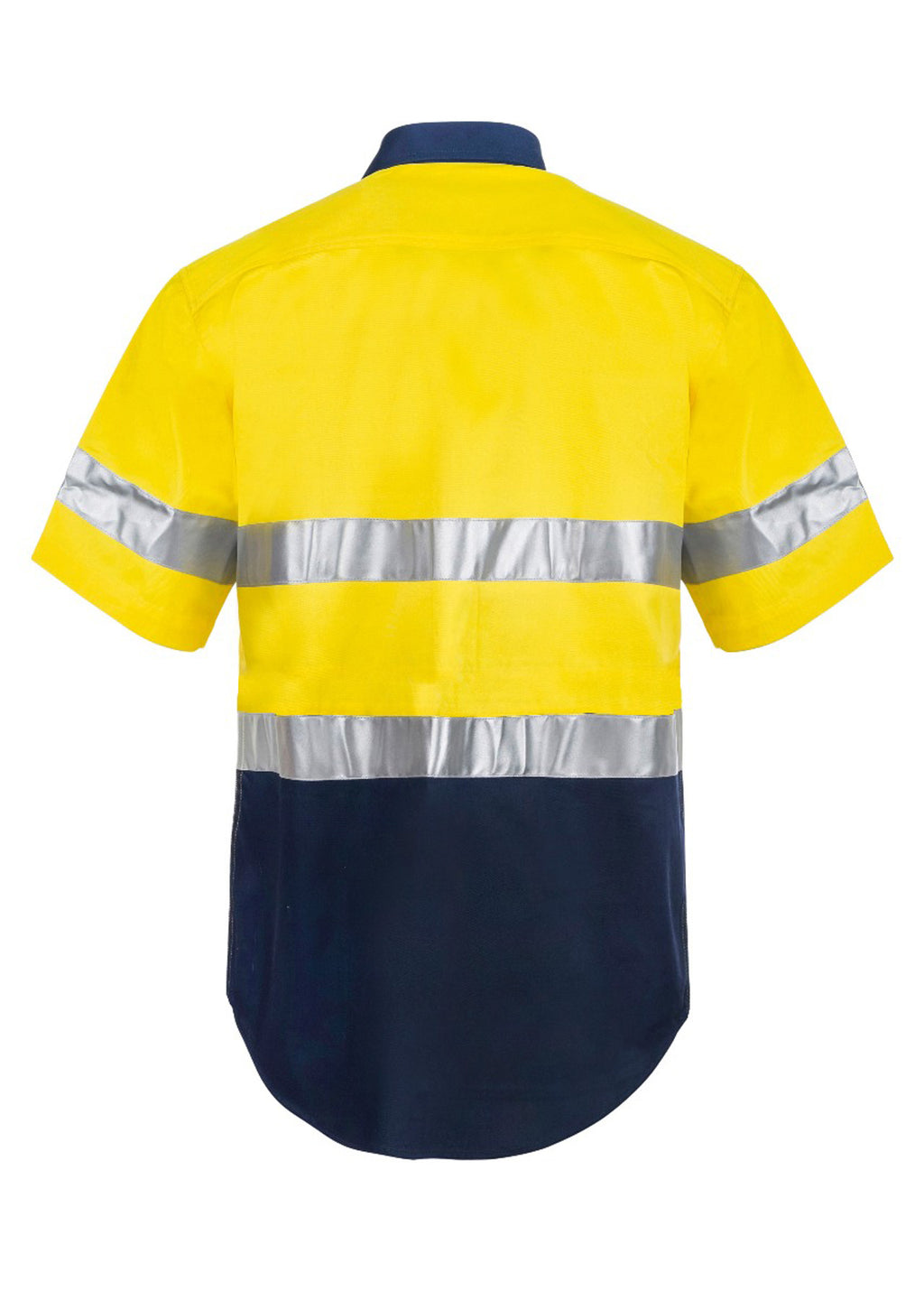 HI VIS SHORT SLEEVE COTTON DRILL REFLECTIVE SHIRT