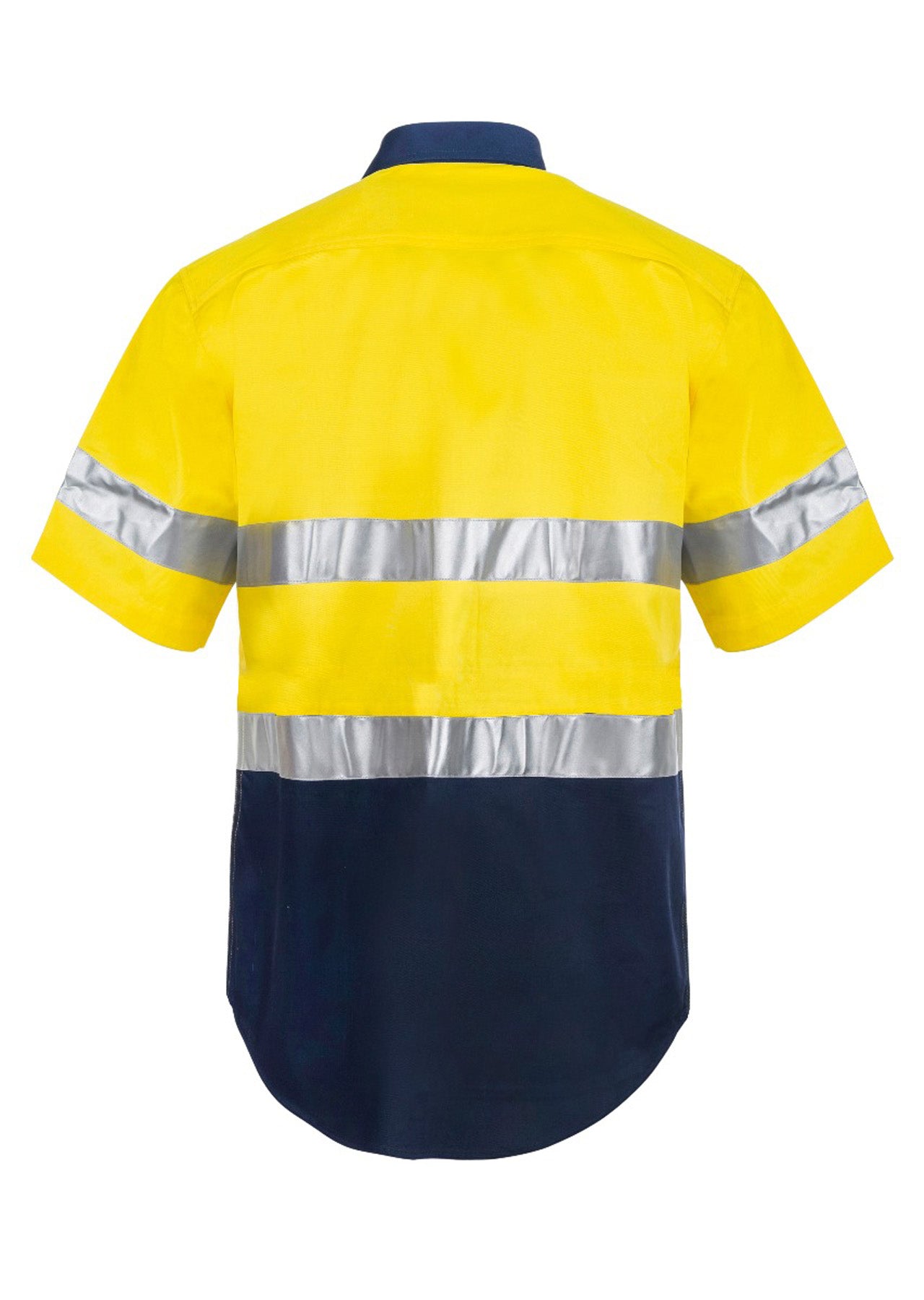 HI VIS SHORT SLEEVE COTTON DRILL REFLECTIVE SHIRT