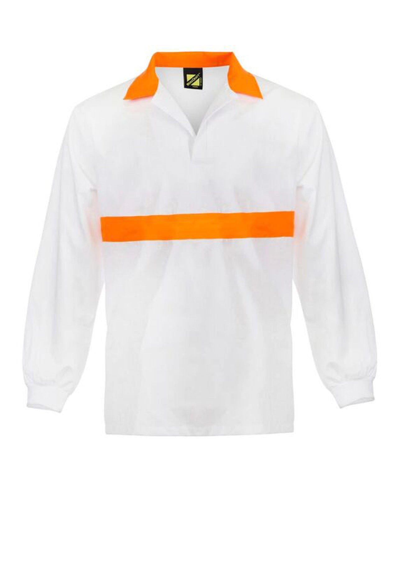 LONG SLEEVE FOOD INDUSTRY JACSHIRT WITH CONTRAST COLLAR AND CHESTBAND