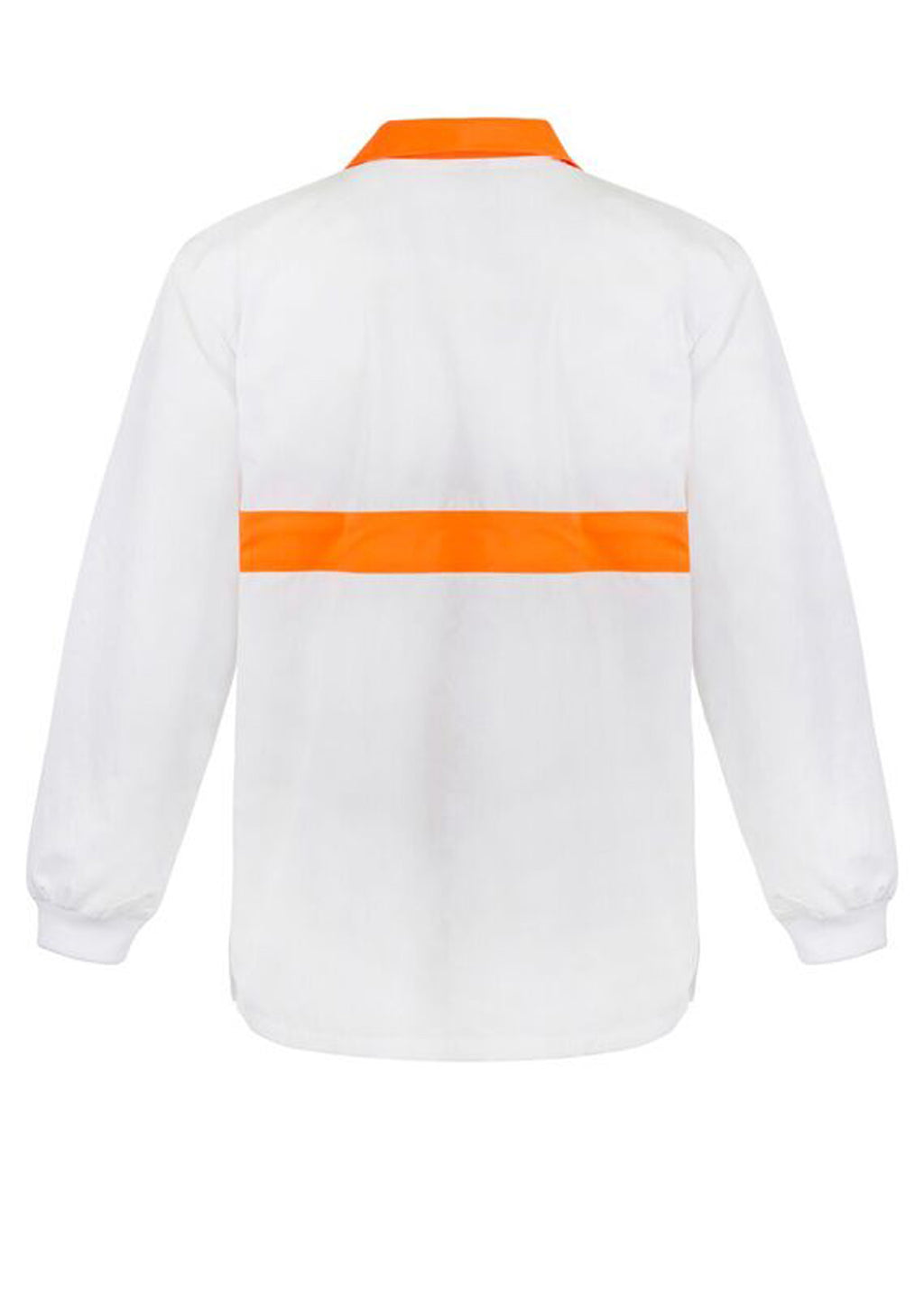 LONG SLEEVE FOOD INDUSTRY JACSHIRT WITH CONTRAST COLLAR AND CHESTBAND