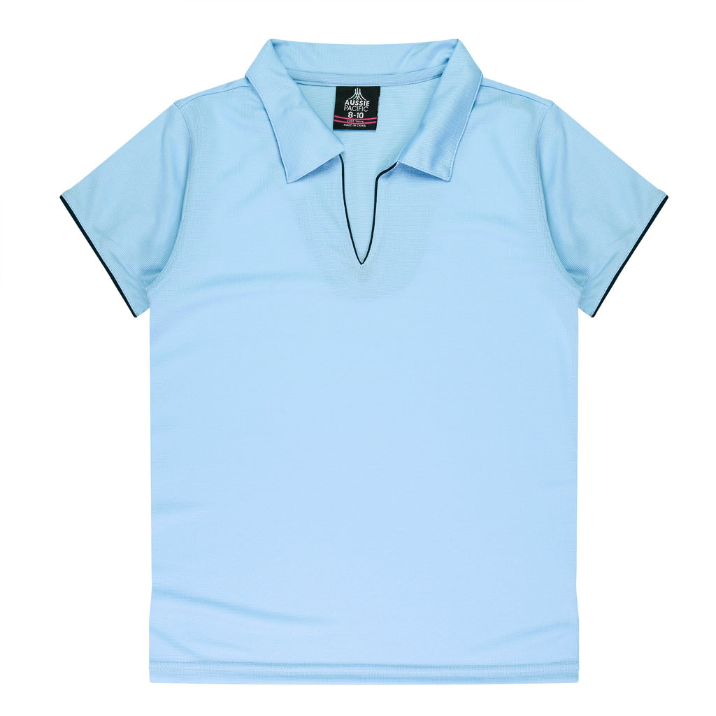 YARRA LADY POLOS - SKY/NAVY
