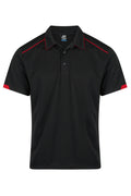CURRUMBIN MENS POLOS - BLACK/RED