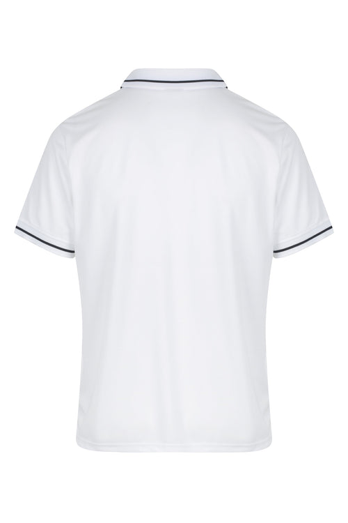 COTTESLOE MENS POLOS - WHITE/NAVY