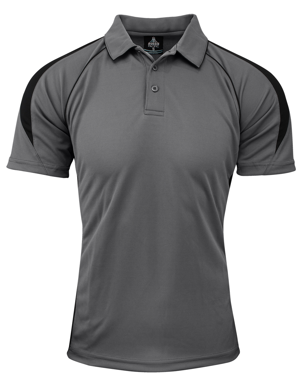 PREMIER MENS POLOS - ASHE/BLACK