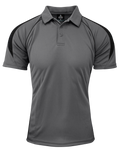 PREMIER MENS POLOS - ASHE/BLACK