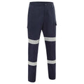 Lightweight Cotton Drill Biomotion Taped Cargo Pants Navy