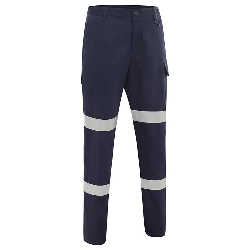 Lightweight Cotton Drill Biomotion Taped Cargo Pants Navy