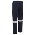 Womens Lightweight Cotton Drill Taped Cargo Pants Navy