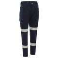 Womens Stretch Biomotion Taped Modern Fit Cargo Pants Navy