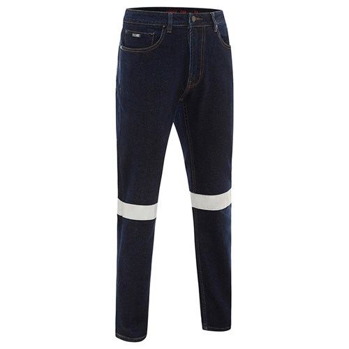 Classic Fit Dark Denim Stretch Taped Jeans Dark Denim