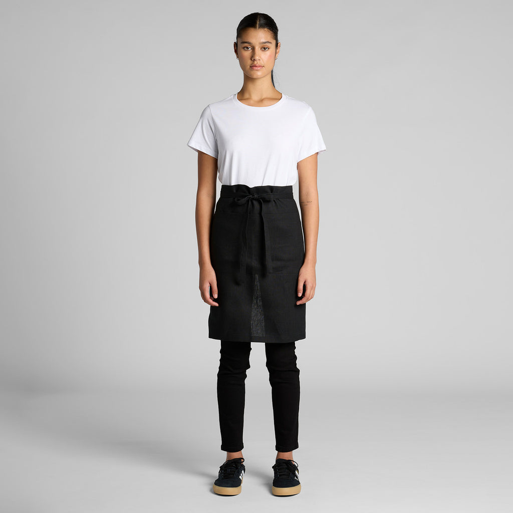 Linen Half Apron1087 - NATURAL