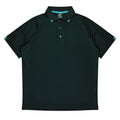 FLINDERS MENS POLOS - BLACK/TEAL
