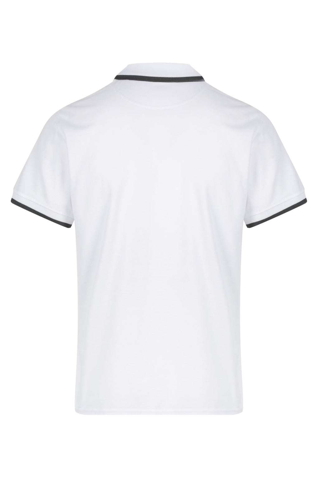 PORTSEA MENS POLOS - WHITE/SLATE
