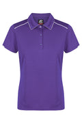CURRUMBIN LADY POLOS - PURPLE/WHITE