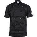 Three Way Air Flow Chef Jacket - Short Sleeve - Black