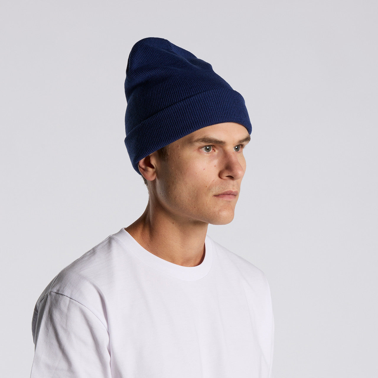 Cuff Beanie1107 - WHITE MARLE