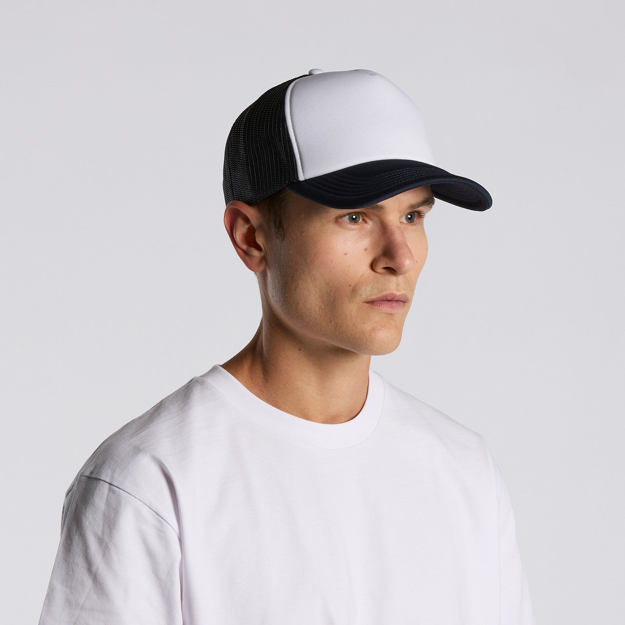 Frame Foam Two-Tone Trucker1163 - WHITE/NAVY