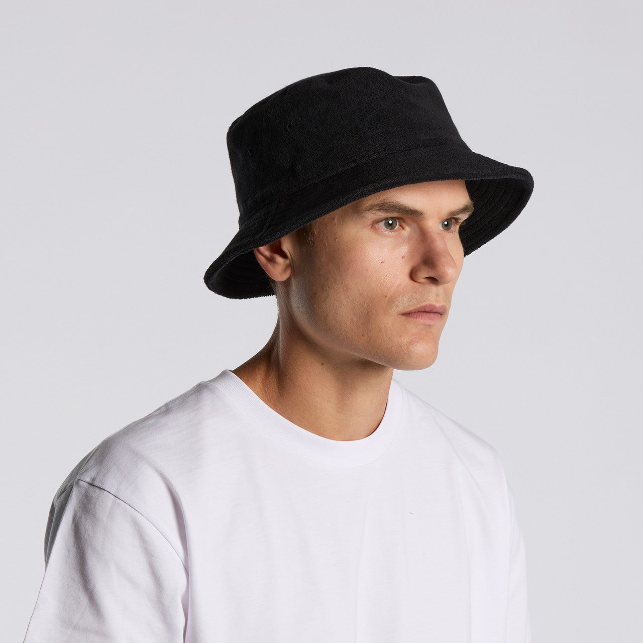 Terry Bucket Hat1175 - WHITE