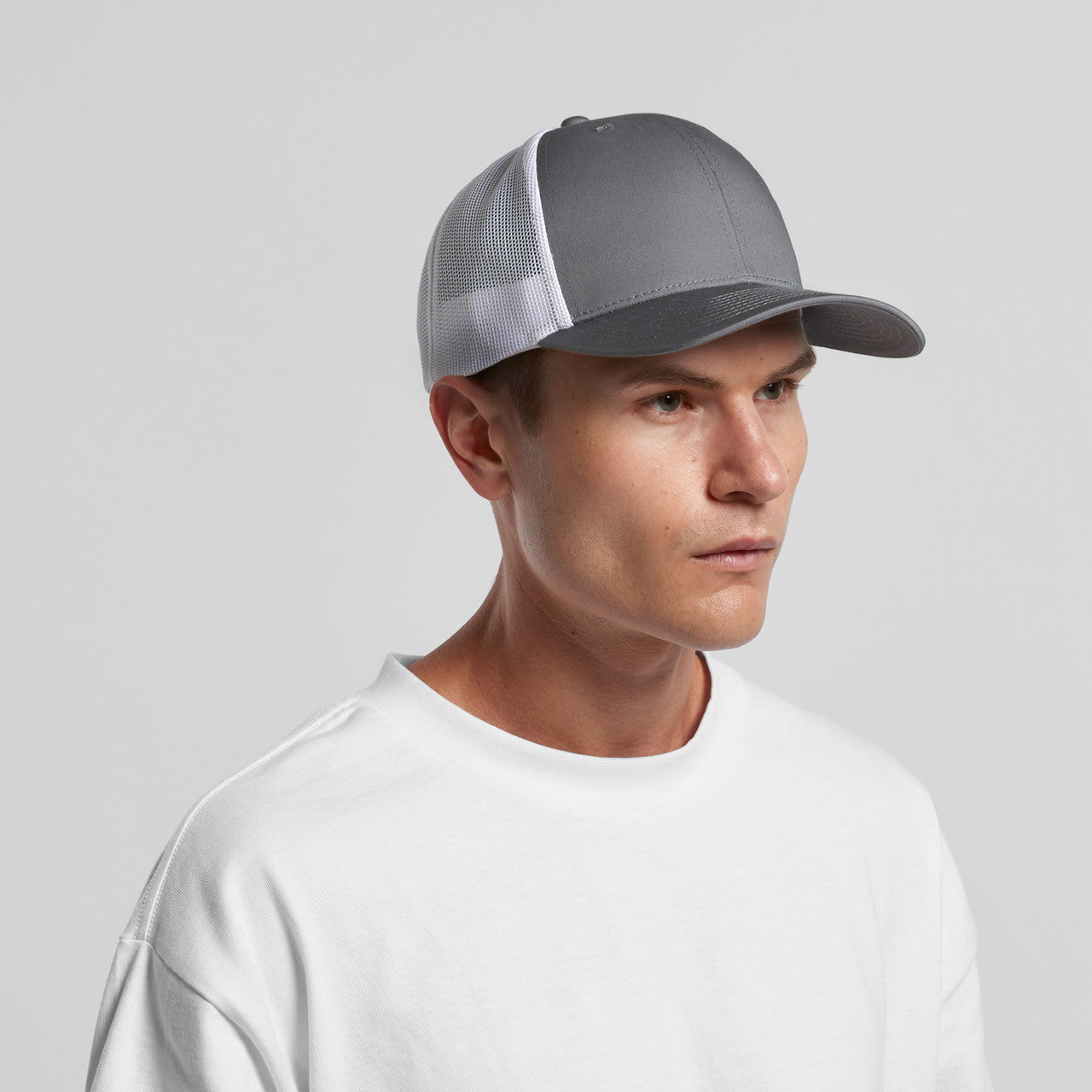 Mesh Contrast Trucker Cap1191 - STORM/WHITE
