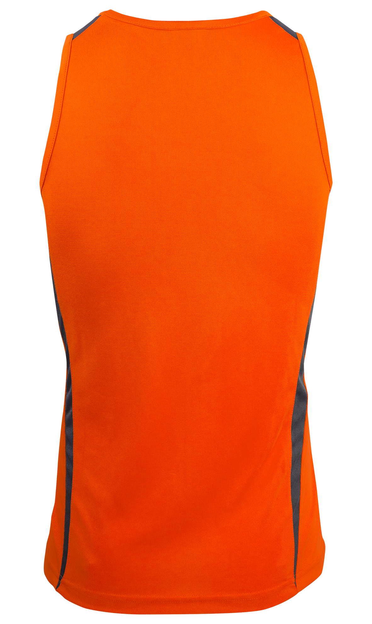 EUREKA MENS SINGLETS - ORANGE/CHARCOAL
