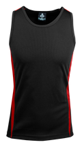 EUREKA MENS SINGLETS - BLACK/RED
