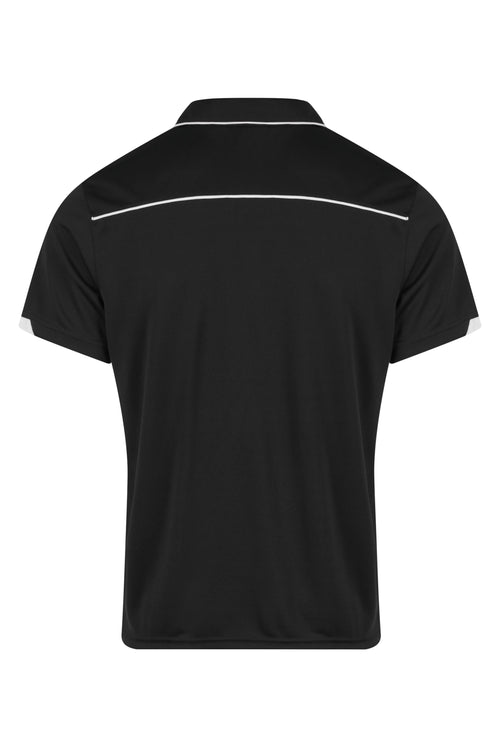 CURRUMBIN MENS POLOS - BLACK/WHITE