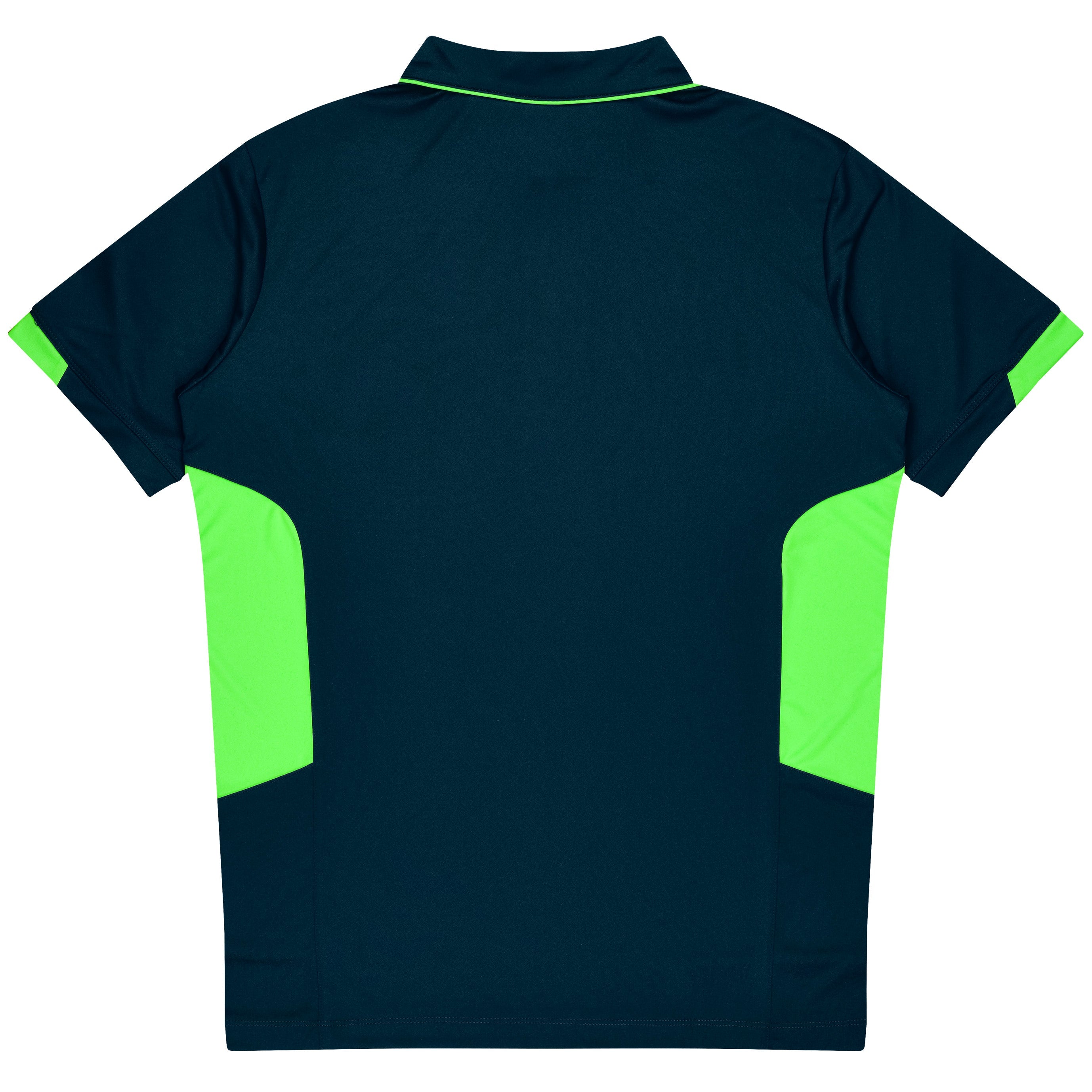 TASMAN KIDS POLOS - NAVY/NEON GREEN