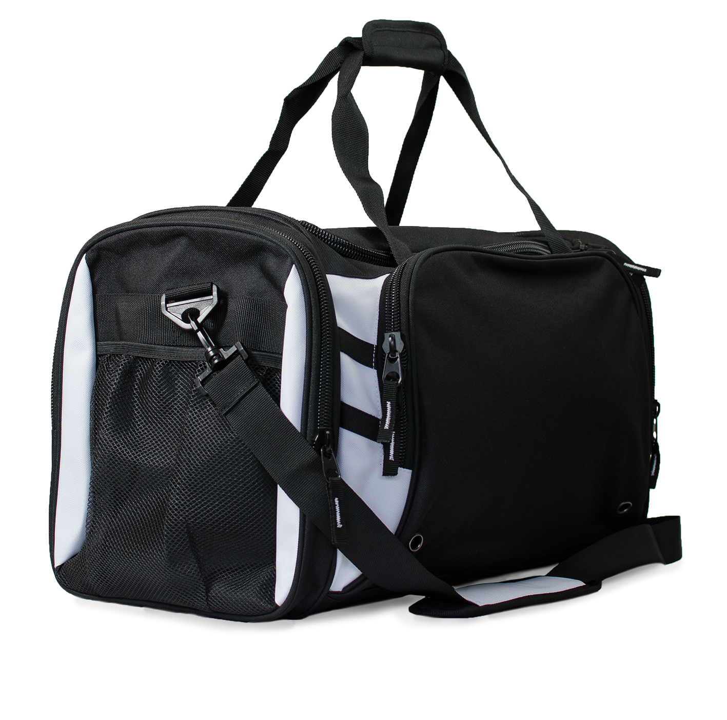 TASMAN SPORTSBAG - BLACK/WHITE