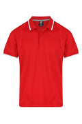 PORTSEA MENS POLOS - RED/WHITE