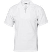 V-Neck Food Industry Jerkin - Short Sleeve - White