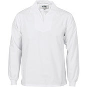 V-Neck Food Industry Jerkin - Long Sleeve - White