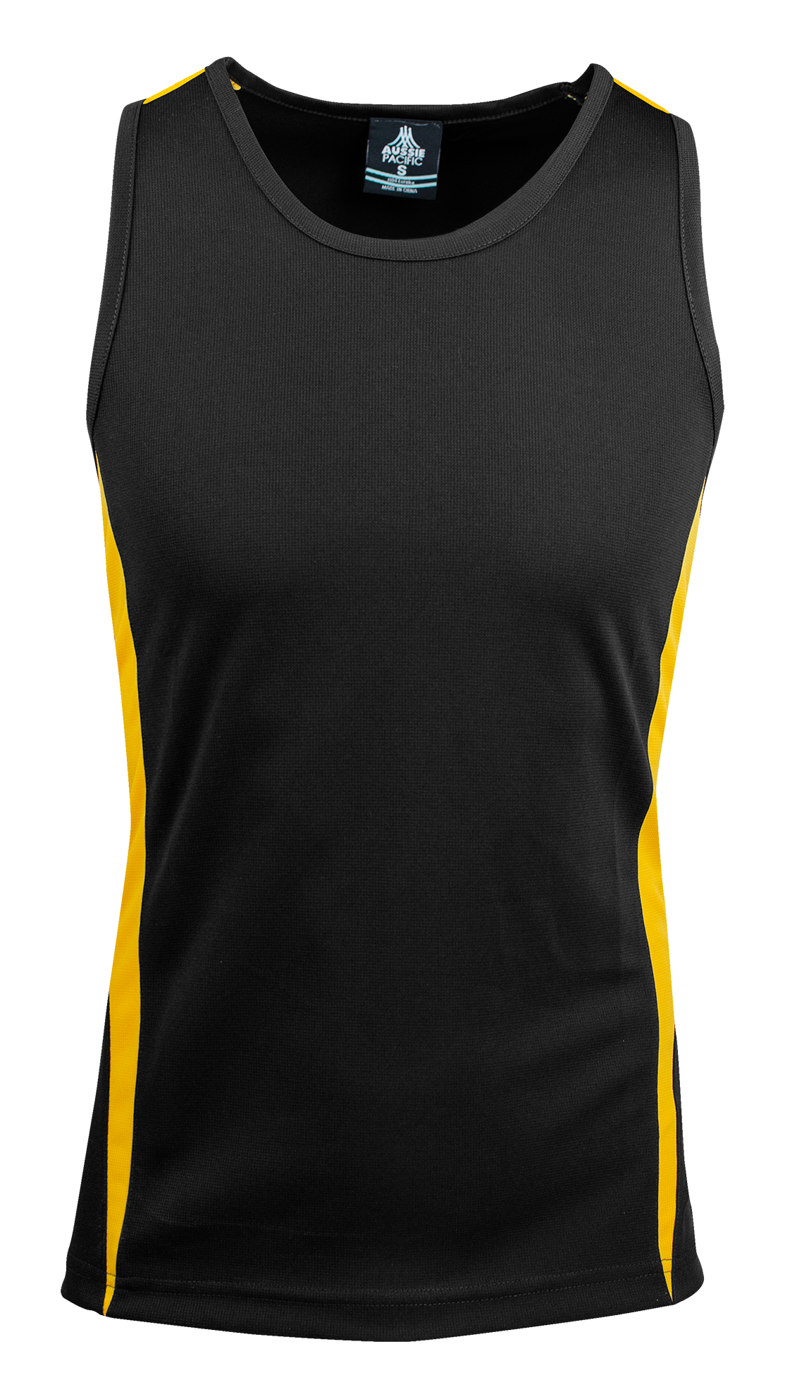EUREKA MENS SINGLETS - BLACK/GOLD
