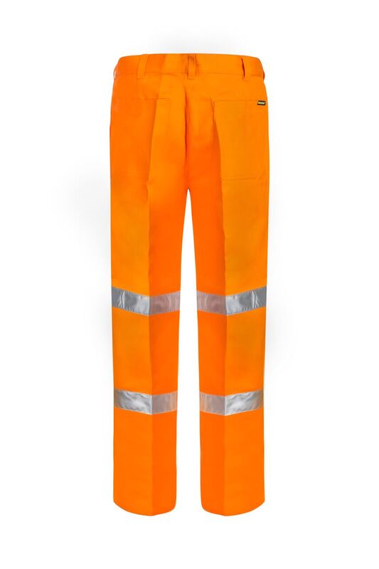 REFLECTIVE SINGLE PLEAT COTTON DRILL TROUSER