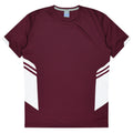 TASMAN MENS TEES - MAROON/WHITE