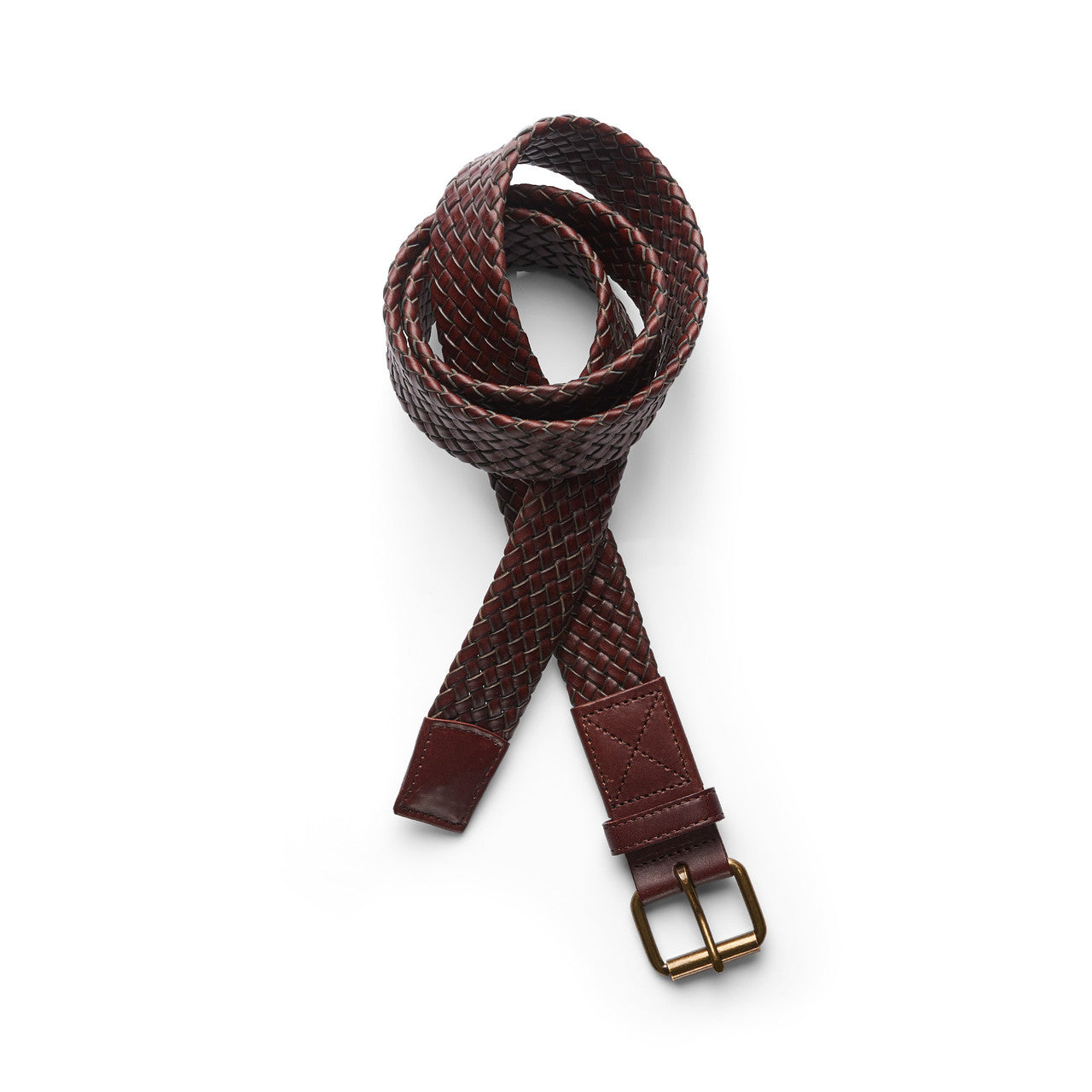 Braided Leather Belt1405 - BLACK