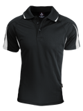 EUREKA MENS POLOS - BLACK/WHITE