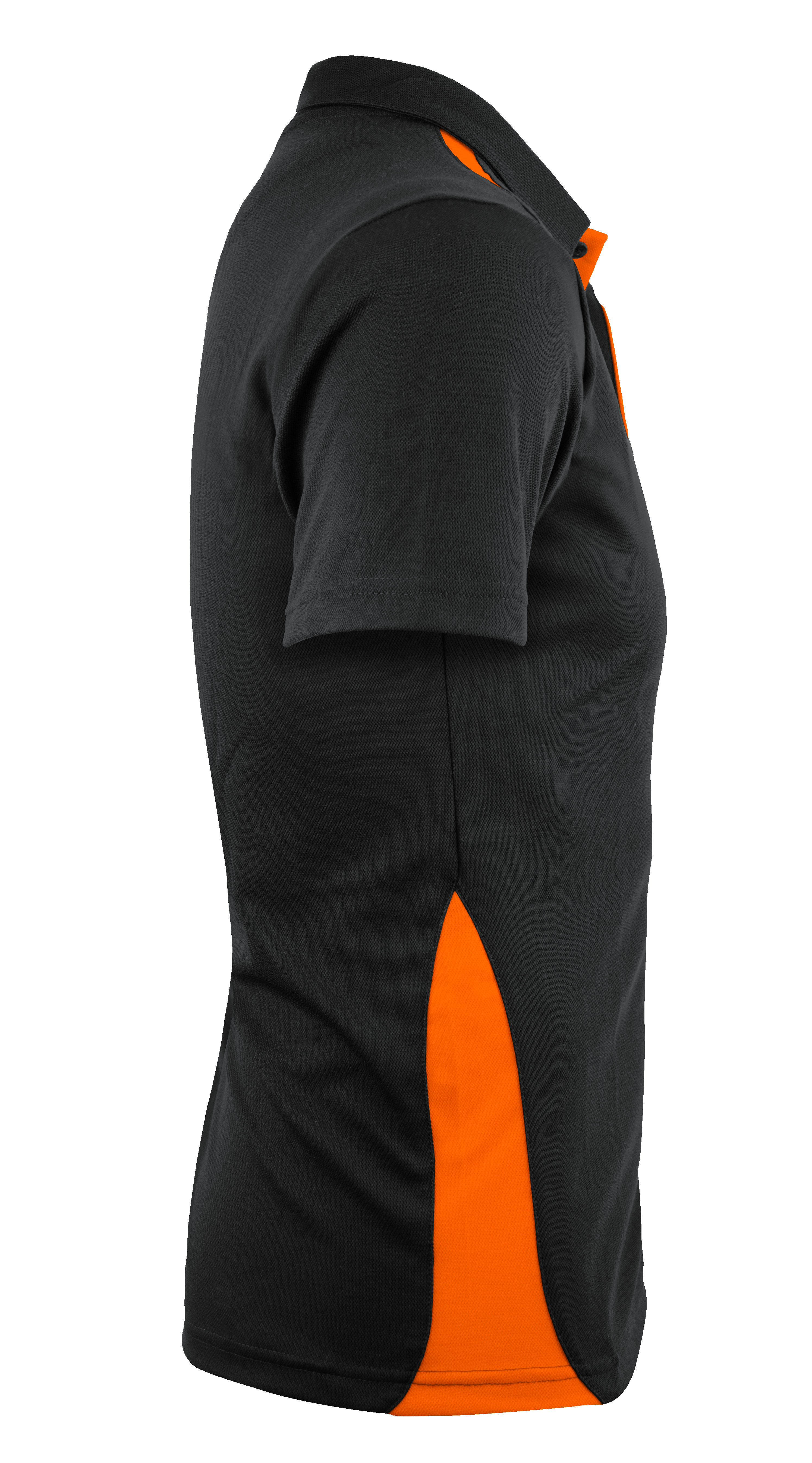 PATERSON MENS POLOS - BLACK/ORANGE