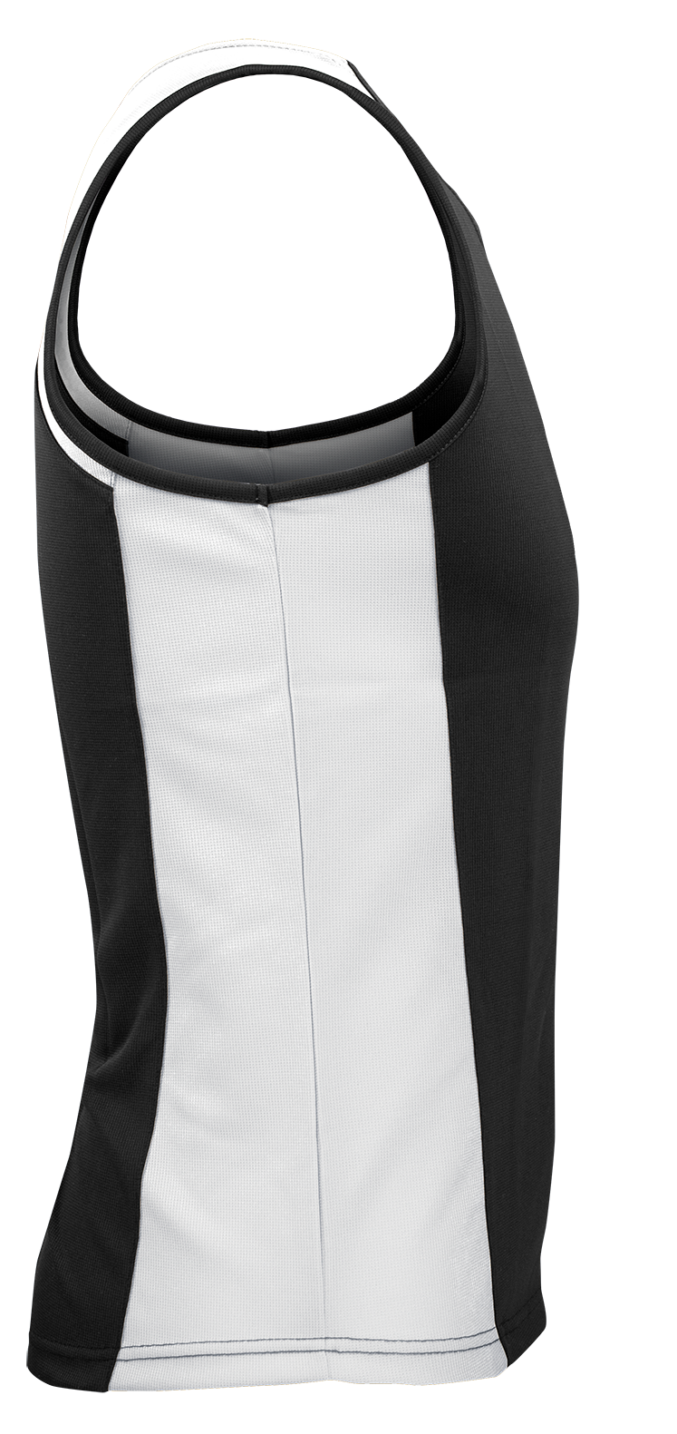 PREMIER MENS SINGLETS - BLACK/WHITE