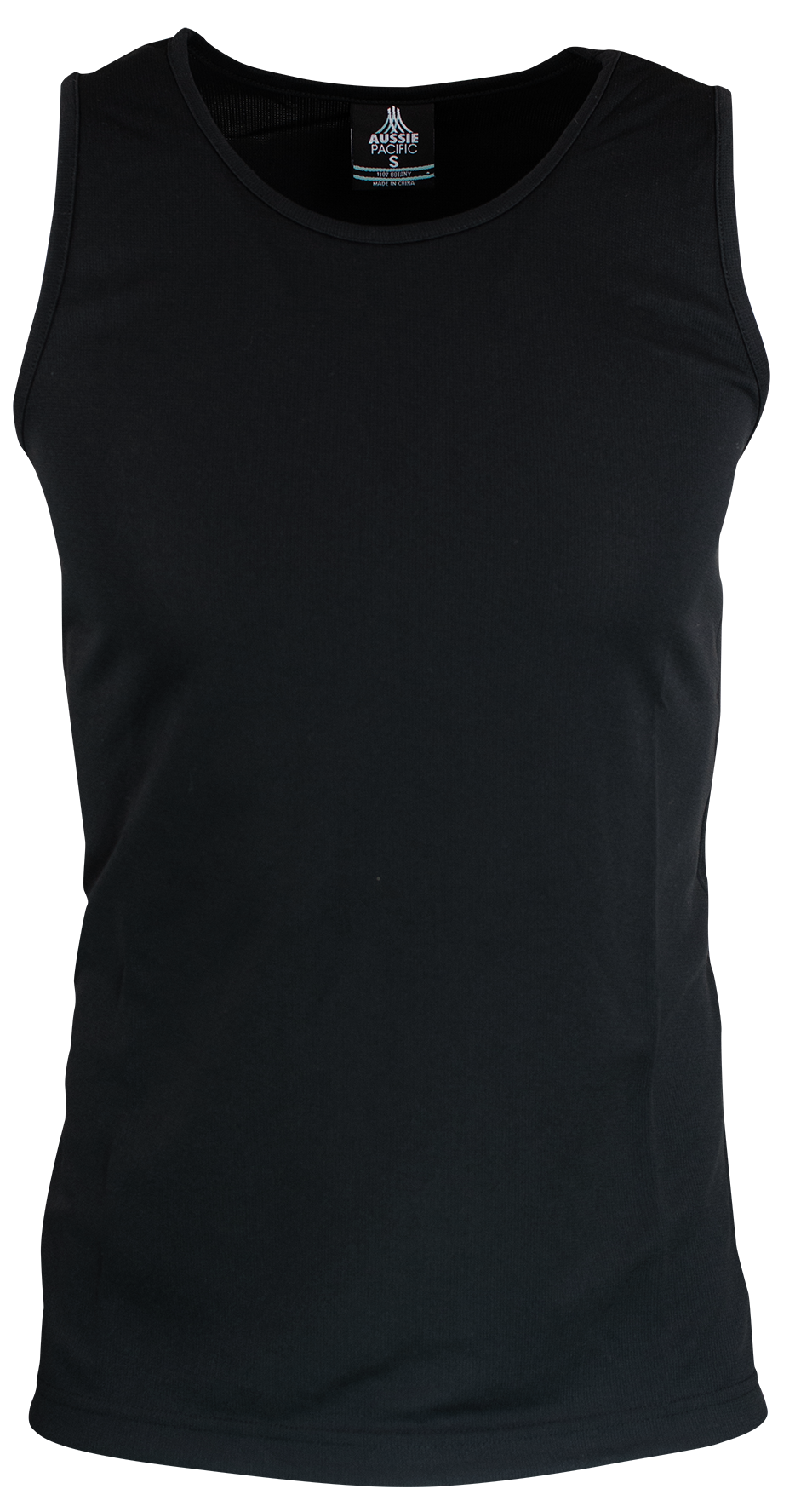 BOTANY MENS SINGLETS - BLACK
